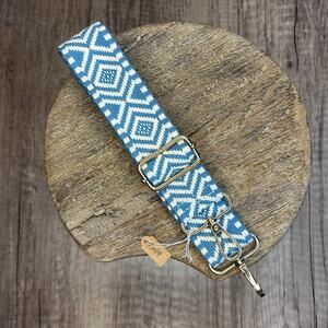 Wide Blue Purse Strap Crossbody Purse Strap Guitar Strap NEW FAST SHIP